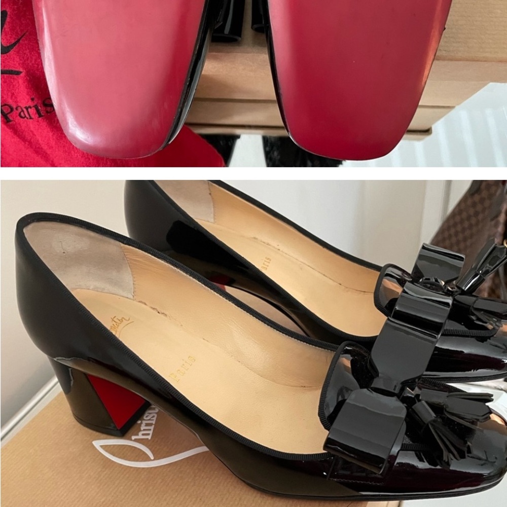 Christian Louboutin Black Patent Leather Women's Shoes